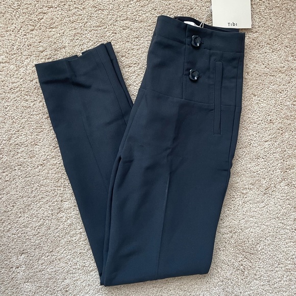 TIBI ANSON STRETCH TAILORED PANTS - Picture 1 of 7